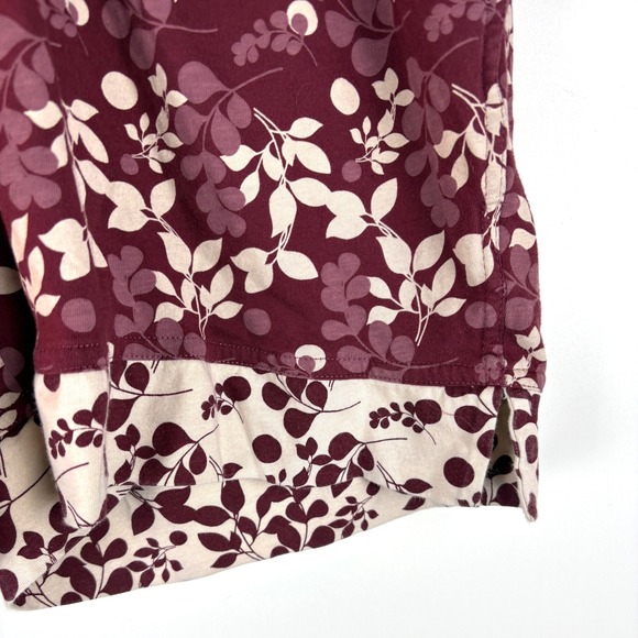 PACT Organic Staycation Sleep Shorts - Berry Sprigs Small - Picture 3 of 4